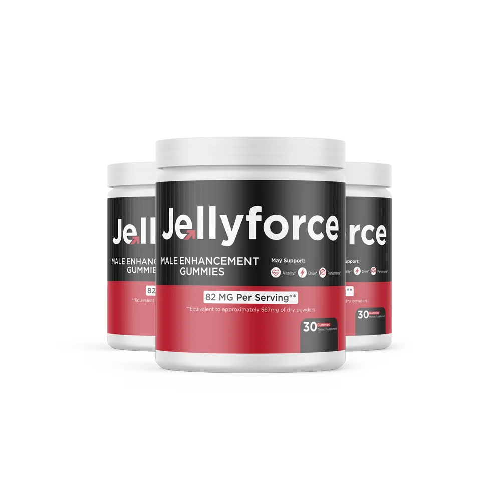 Jelly Force® men's vitality gummies — 3 bottle pack, 30 gummies each
